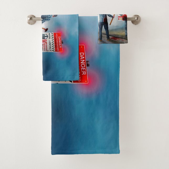 Conjunto De Toalhas O feliz Dia das Bruxas de SlipperyJoe brilha zumbi (Insitu)