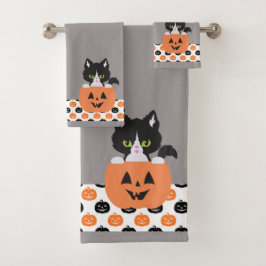 Conjunto De Toalhas O Gato Do Banheiro De Pumpkin