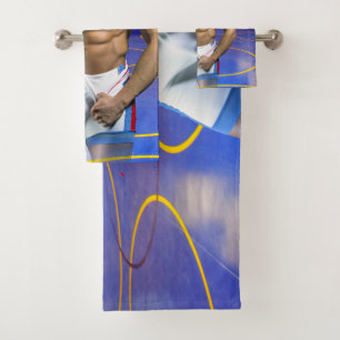 Conjunto De Toalhas O homem muscular de SlipperyJoe boja trai de ginás