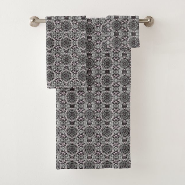 Conjunto De Toalhas O Jardim Fractal Prateado (Insitu)