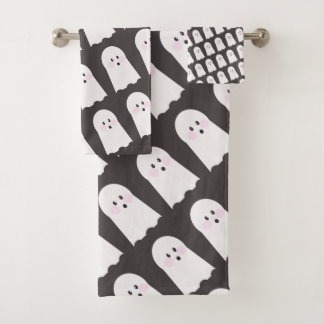 Conjunto De Toalhas O padrão de fantasma mais fofo