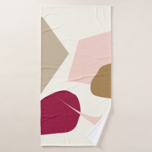 Conjunto De Toalhas O ponto de burgundy, design geométrico abstrato