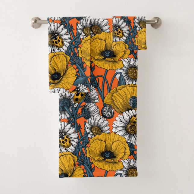 Conjunto De Toalhas O prado em amarelo e azul (Insitu)