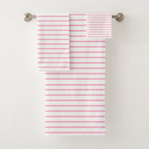Conjunto De Toalhas O rosa alinha o branco