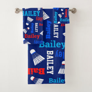 Conjunto De Toalhas O símbolo fica branco, azul, vermelho