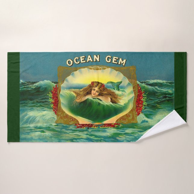Conjunto De Toalhas Ocean Gem Mermaid Ggar impressão (Toalha de Banho)