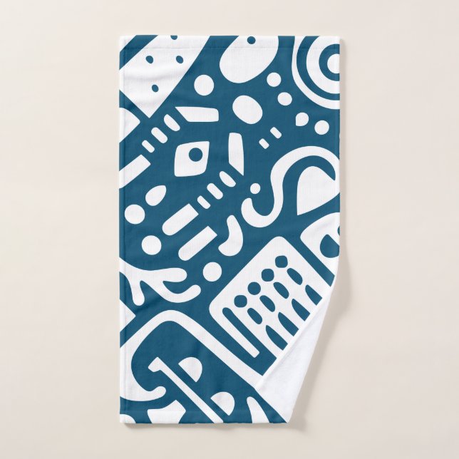 Conjunto De Toalhas Oceano Azul e Portas Brancas 1 de 4 (Toalha de mão)