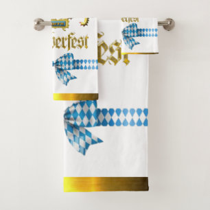 Conjunto De Toalhas Oktoberfest Genuine Bavaria Crest Gift e convidado