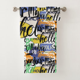 Conjunto De Toalhas Olá Mundo