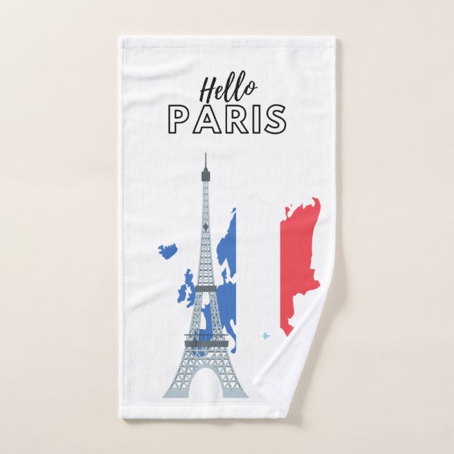 Conjunto De Toalhas Olá Paris Bath Towel Set (Toalha de mão)