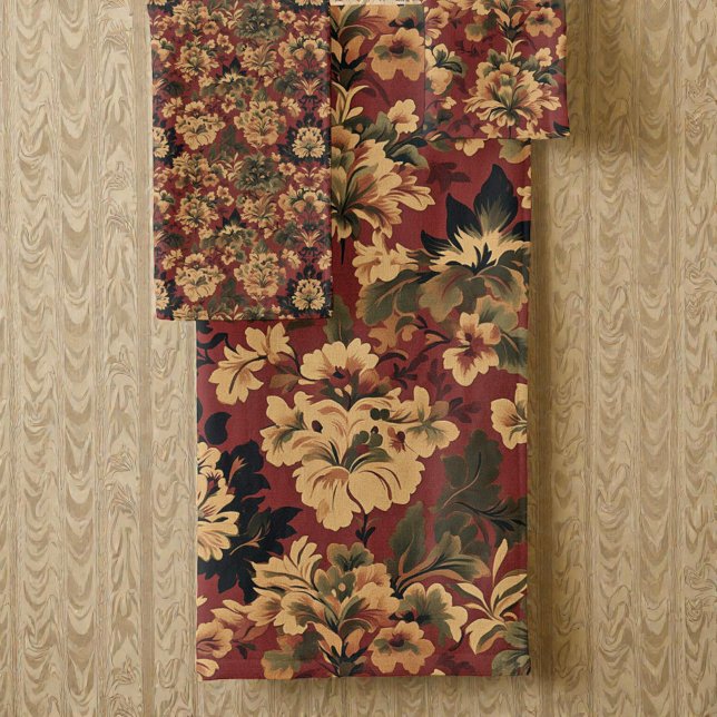 Conjunto De Toalhas Old Victorian Deep Red Gold and Green Pattern (Criador carregado)