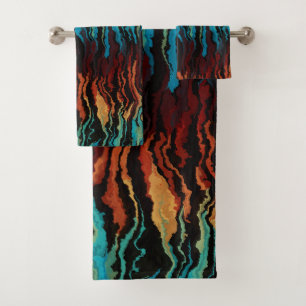 Conjunto De Toalhas Olhando para o abstrato de Fogo