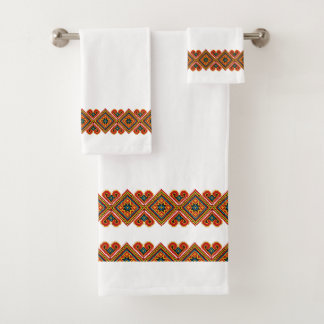 Conjunto De Toalhas Olhar de Bordado Impresso Colorido