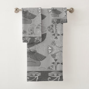 Conjunto De Toalhas Olho de prata da princesa egípcia Ra Glitter