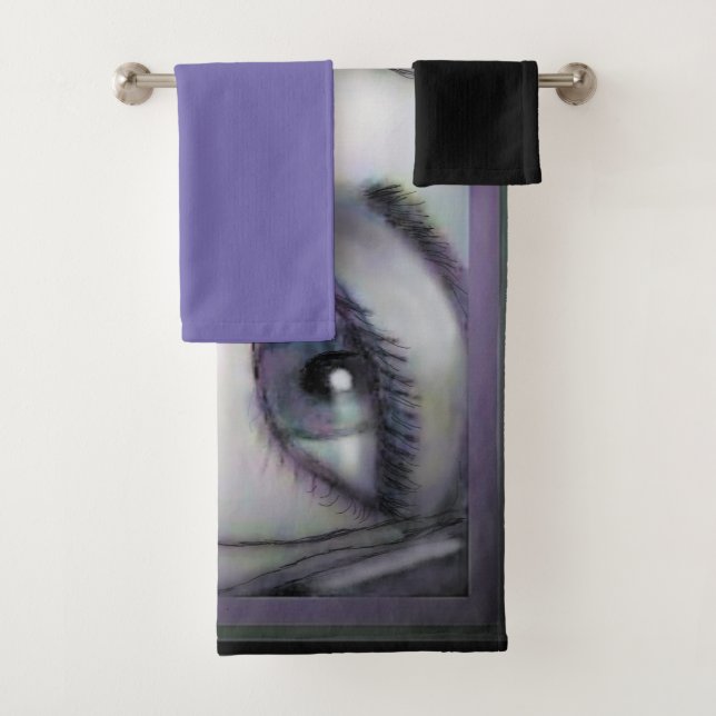 Conjunto De Toalhas Olhos atrás do ventilador oriental (Insitu)