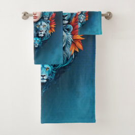 Conjunto De Toalhas Olhos do Leão e Cabelo Estrelado