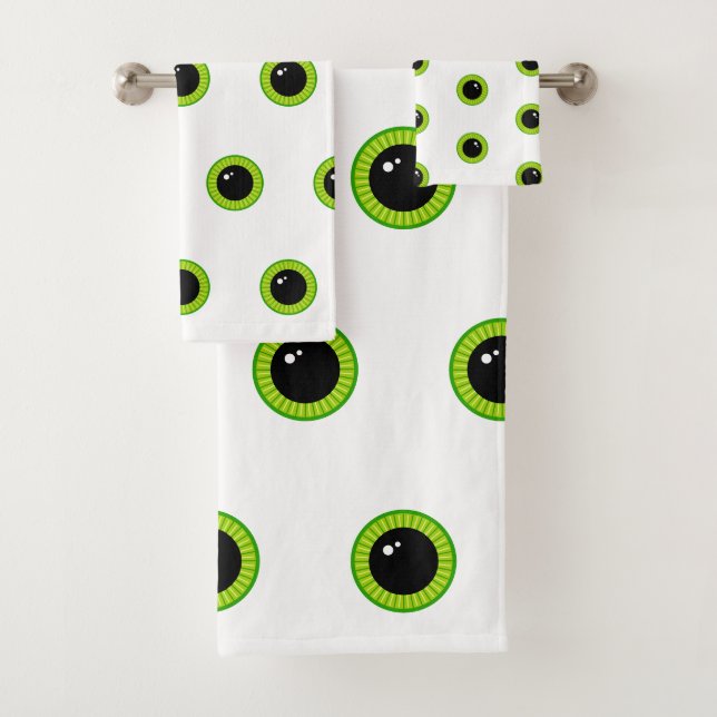 Conjunto De Toalhas Olhos Verdes Engraçados (Insitu)