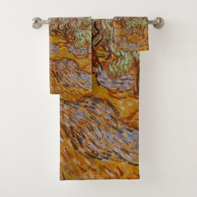 Conjunto De Toalhas Oliveiras de Van Gogh Sol Amarelo Céu (Insitu)