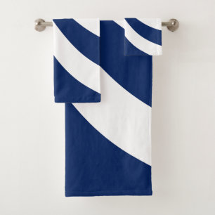 Conjunto De Toalhas Onda azul e branca