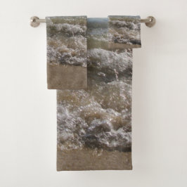 Conjunto De Toalhas Ondas de Areia e Mar
