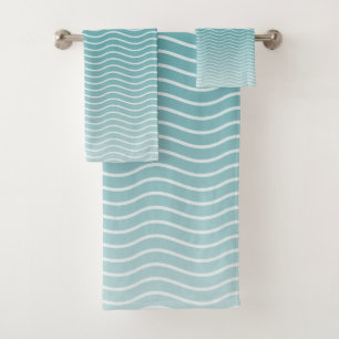 Conjunto De Toalhas Ondas do azul de Ombre