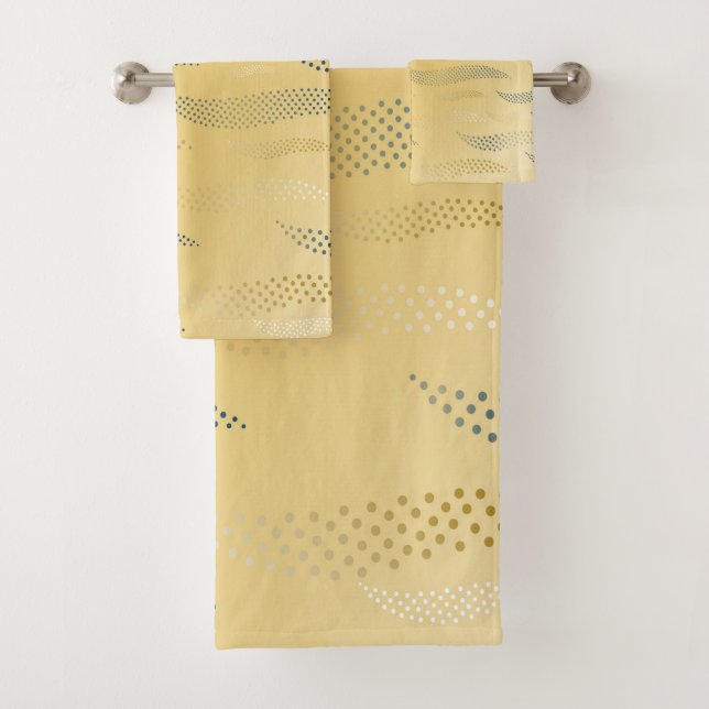 Conjunto De Toalhas Ondas Tiger (padrão estilizado) 1 (Insitu)