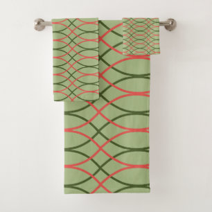 Conjunto De Toalhas Ondas verdes