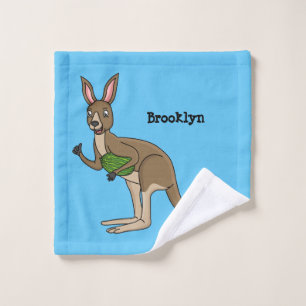 Conjunto De Toalhas Óptica ilustração de canguru australiano feliz