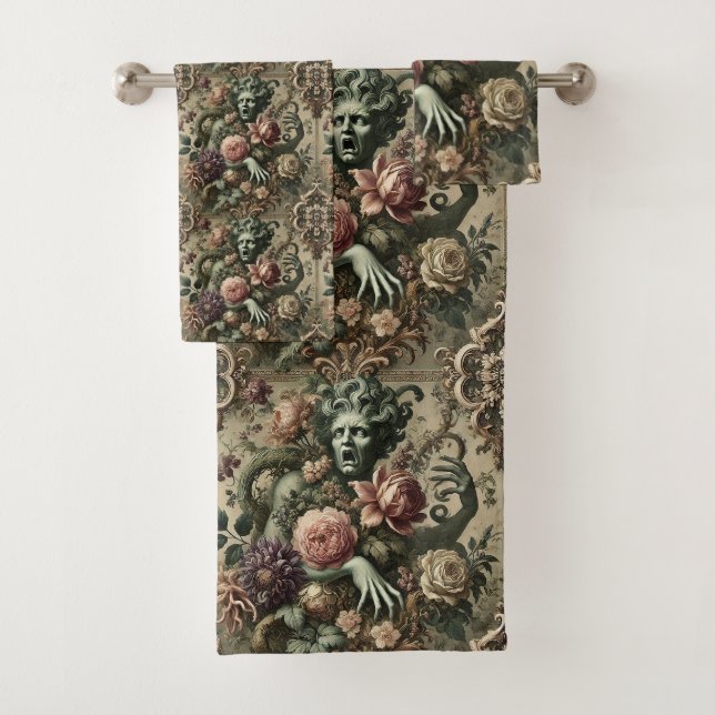 Conjunto De Toalhas Opulência Óptica - Vitoriano Gótico (Insitu)