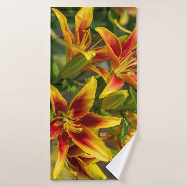 Conjunto De Toalhas Orange Daylily Art, Fotografia Canadiana (Toalha de Banho)