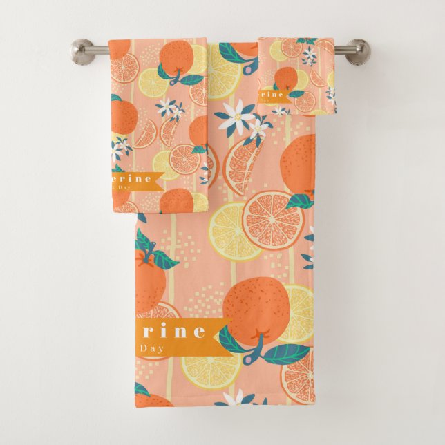 Conjunto De Toalhas Orange Summer Orange (Insitu)