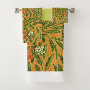 Conjunto De Toalhas Orange Tree Vintage Wallpaper Padrão Art Nouveau
