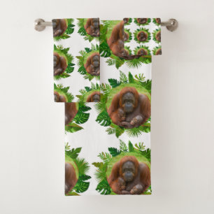 Conjunto De Toalhas Orangutan Family Bond