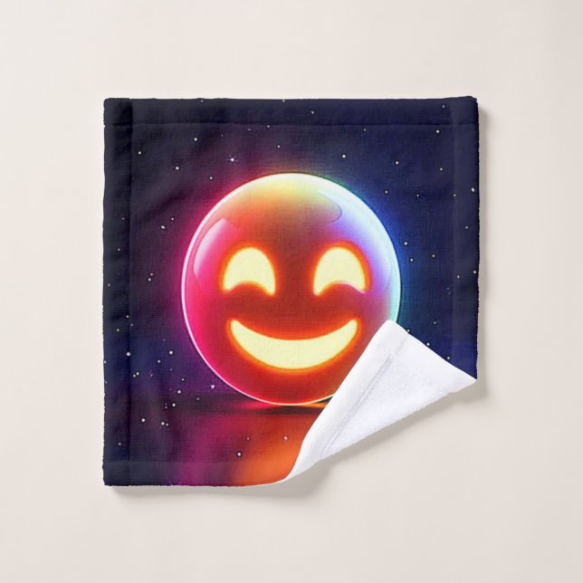 Conjunto De Toalhas Orb Emoji Feliz e Brilhante (Pano de lavar)