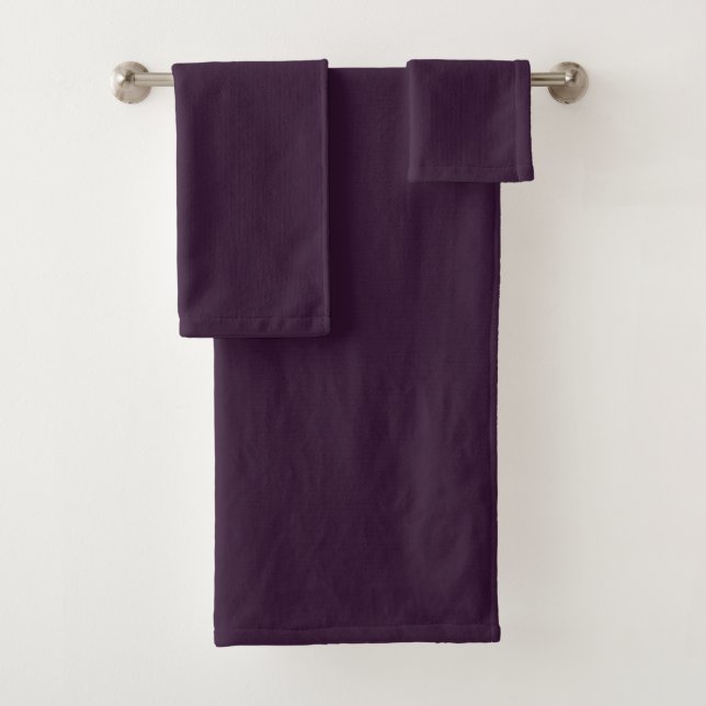 Conjunto De Toalhas ORÇAMENTO PLUM PURPLE Modelo monocromático (Insitu)