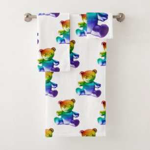 Conjunto De Toalhas Orgulho gay do Urso de Urso de Brinquedo artístic