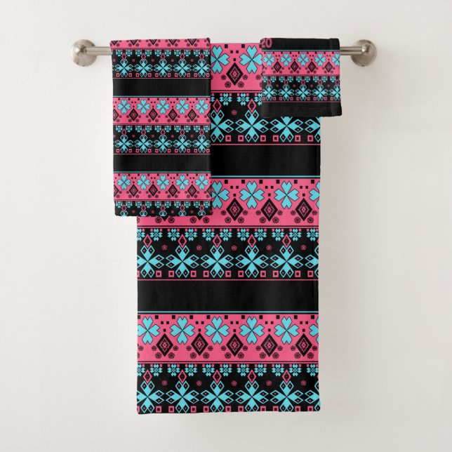 Conjunto De Toalhas Ornamentado decorativo sem costura 2020 New Yea (Insitu)