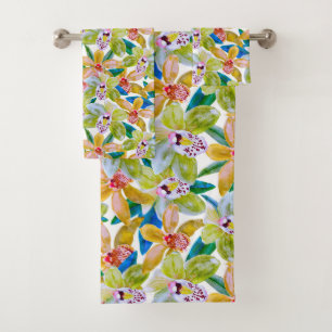 Conjunto De Toalhas Orquídea de Verão