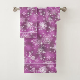 Conjunto De Toalhas Orquídea Rosa Prettiest Snowflakes ID846