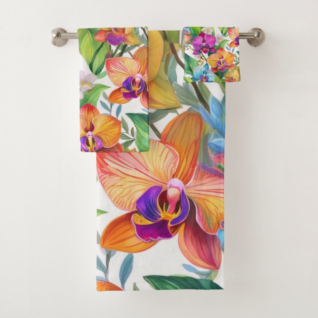 Conjunto De Toalhas Orquídea tropical (Insitu)