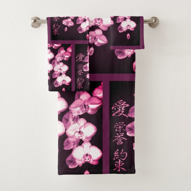 Conjunto De Toalhas Orquídeas japonesas (Insitu)