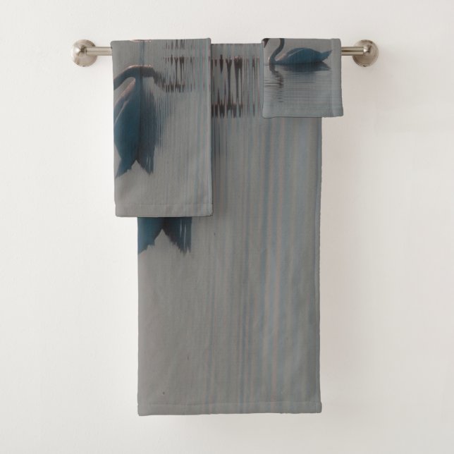 Conjunto De Toalhas Os Cisnes Azuis Devem Ser Apaixonados (Insitu)