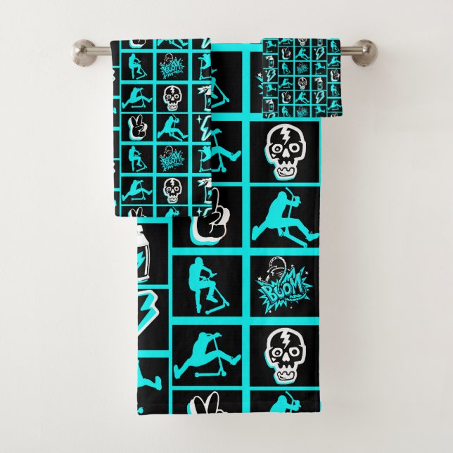 Conjunto De Toalhas Os melhores Patinetes do Freestyle Pro (Insitu)