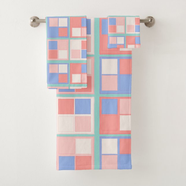 Conjunto De Toalhas Os Quadrados Quadricolor (Insitu)