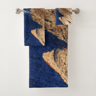 Conjunto De Toalhas Ouro à Meia-Noite: Elegância Abstrata