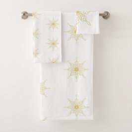 Conjunto De Toalhas Ouro Compass Star