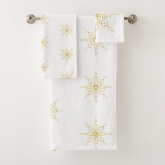 Conjunto De Toalhas Ouro Compass Star