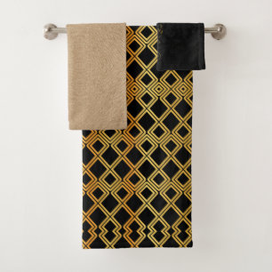 Conjunto De Toalhas Ouro e preto