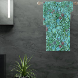 Conjunto De Toalhas Ouro Lily Vintage Floral Flores Azul Cor-de-rosa V