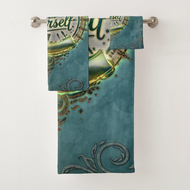 Conjunto De Toalhas Ouro Paths Acredite em si mesmo. (Insitu)